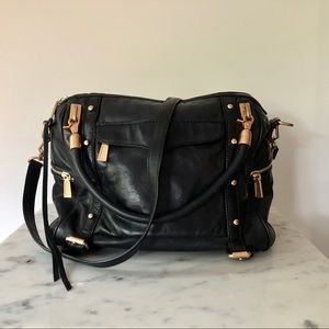 Rebecca Minkoff Large Cupid Satchel Black Leather